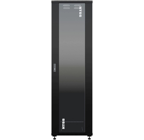 Шкаф серверный NTSS Премиум  (NTSS-R42U6080GS-BL) напольный 42U 600x800мм пер.дв.стекл металл 900кг черный 99кг