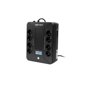 SMARTWATT линейно-интерактивный,  1000 / 600 ВА / Вт,  напольный / настенный,  LCD дисплей,  Shuko CEE7 / 4 - 8 шт.  (4 шт. с резервным питанием,  4 шт. - сетевой фильтр)