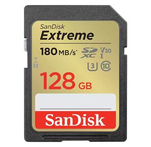 Флеш карта SD 128GB SanDisk SDXC Class 10 V30 UHS-I U3 Extreme 180MB / s