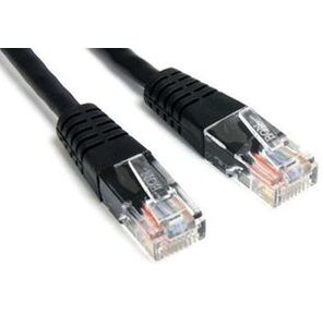 Патч-корд TWT UTP кат.5e,  с заливными колпачками,  5.0 м,  черный