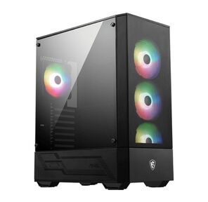 MSI MAG FORGE 112R,  ATX,  BLACK,  WINDOW,  2x3.5",  Compatible with 2.5"  (Max up to 5x2.5"),  2xUSB 3.2 Gen 1,  FRONT 3x120mm ARGB,  REAR 1x120mm ARGB
