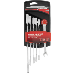 Набор ключей MATRIX комбинированных,  трещеточных 6 шт 14511