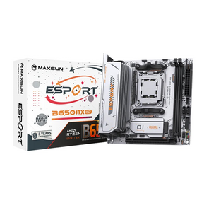 MAXSUN MS-eSport B650ITX WIFI ICE,  AM5,  B650,  2*DDR5,  2*SATA 3.0,  2*M.2,  USB 3.2,  USB 2.0,  Type-C,  1*PCIE 16,  1*PCIE 1,  HDMI+DP,  ITX