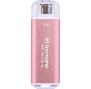 Флеш-накопитель /  Transcend External SSD ESD300C 1 TB,  Type C,  10Gbps  (3.2 Gen2),  R / W 1050 / 950MB / s,  60.1x20x7.8 mm,  9g, Pink