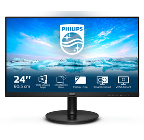 Philips 23, 8" 241V8L 1920x1080 75Гц VA LED 16:9 4ms D-Sub HDMI Mega Infinity DCR 3000:1 178 / 178 250cd Tilt Black A
