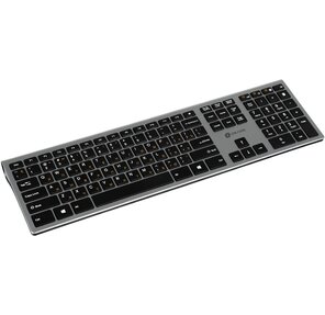 Клавиатура Oklick 890S серый USB беспроводная slim