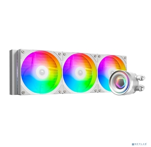 Система водяного охлаждения ID-Cooling FX360 Inf ARGB Soc-AM5 / AM4 / 1151 / 1200 / 2066 / 1700 белый 4-pin 27.2dB Al+Cu 350W Ret  (FX360 INF WHITE)