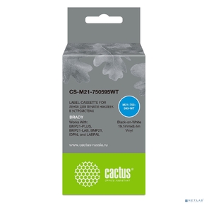 Картридж ленточный Cactus CS-M21-750595WT черный для Brady BMP21-PLUS,  BMP21-LAB