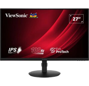 Монитор ViewSonic 27" VA2708-HDJ черный IPS LED 5ms 16:9 HDMI матовая HAS Piv 1000:1 250cd 178гр / 178гр 1920x1080 100Hz VGA DP FHD 4.1кг
