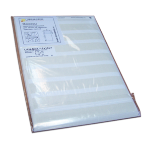 Маркер Lanmaster LAN-MCL-25x10x7 А4 25х10 for plug-in 64pieces / list