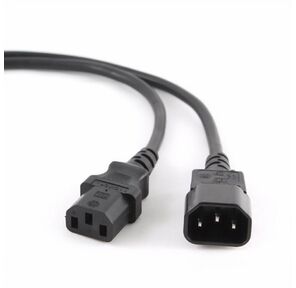 Кабель Cablexpert Кабель питания сист.блок-монитор Cablexpert PC-189-VDE,  1.8м,  C13-C14,  VDE,  10А,  Сечение провода: 0, 75 мм2,  черный,  с заземлением {100}  (023757)