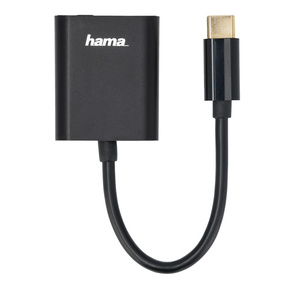 Hama 00135748 USB 2.0 + 3.5mm Разветвитель черный
