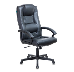 Кресло руководителя Бюрократ T-9906N / BLACK черный кожа