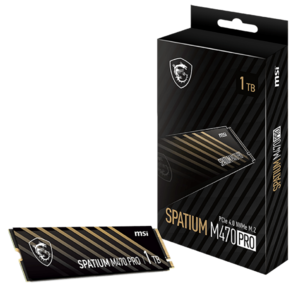 Твердотельный накопитель SSD MSI M.2 2280 1TB SPATIUM M470 PRO Client SSD S78-440L0J0-P83,  PCIe Gen4x4 with NVMe