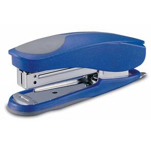 KW-TRIO 5516-BLU Степлер Pollex Half-strip  (24 / 6) с резиновой вставкой,  синий,   до 20 листов,   вместимость 100 скоб.