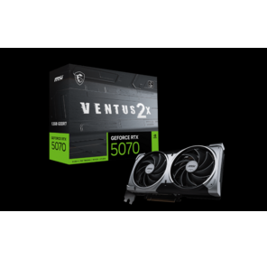 Видеокарта MSI PCI-E 5.0 RTX 5070 12G VENTUS 2X NVIDIA GeForce RTX 5070 12Gb 192bit GDDR7 2542 / 28000 HDMIx1 DPx3 HDCP Ret