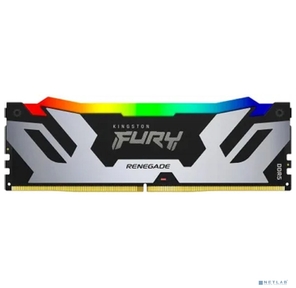 Память DDR5 24GB 7200MHz Kingston KF572C38RSA-24 Fury Renegade Silver / Black RGB RTL Gaming PC5-57600 CL38 DIMM 288-pin 1.45В single rank с радиатором Ret