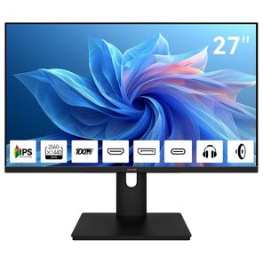 Монитор 27" AIWA MQ272A Black  (IPS,  2560x1440,  HDMI+DP+Type C 15W,  4 ms,  178° / 178°,  300 cd / m,  1000:1,  100Hz,  Spk)