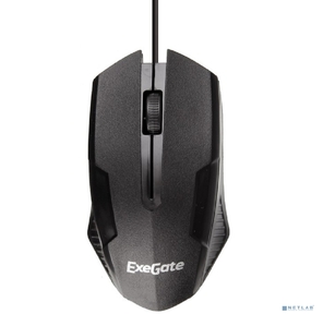 Мышь Exegate SH-9025L <black,  optical,   3btn / scroll,  1000dpi,  USB,  шнур 2м>,  Color box