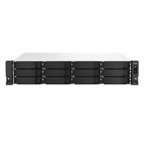 QNAP TS-1264U-RP-4G NAS 12 HDD trays,  rackmount 2U,  2 PSU. 4-core Intel Celeron N5095 2.0-2.9 GHz,  8 GB RAM up to 8 GB,  2x2.5 Gigabit Ethernet,  2xUSB 3.2 Gen 2  (10Gbps). 2xUSB 2.0.,  1xHDMI . PCIe Gen 3 x2 ,  W / o rail kit RAIL-B02