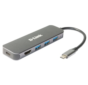 D-Link DUB-2333 / A1A Док-станция с разъемом USB Type-C,  3 портами USB 3.0,  1 портом USB Type-C / PD 3.0 и 1 портом HDMI