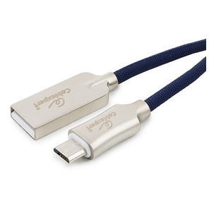 Cablexpert Кабель USB 2.0 CC-P-mUSB02Bl-1.8M AM / microB,  серия Platinum,  длина 1.8м,  синий,  блистер