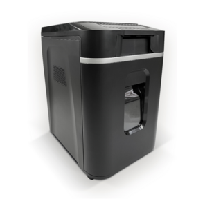 Уничтожитель документов ГЕЛЕОС АП37-4,  DIN P-4  (4 ур-нь секр.),  фрагмент 3, 9х12мм,  АВТОПОДАЧА 220 лист  (70г / м2),  пл.карты / скрепки / скобы,  37 литров