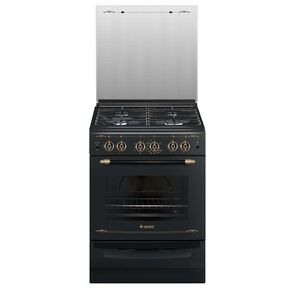 Плита Газовая Gefest ПГ 6100-02 0183 черный  (стеклянная крышка) реш.чугун