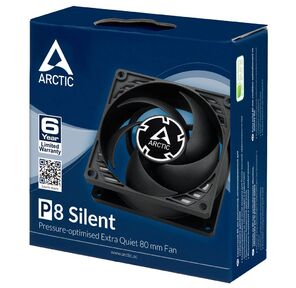 Вентилятор корпусной ARCTIC Cooling P8 Silent  (Black / Black) - retail  (ACFAN00152A)  (702003)