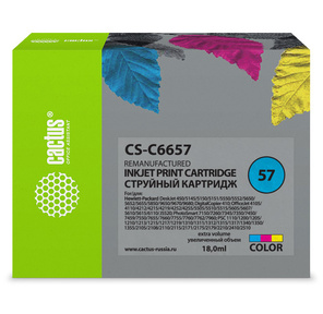 Картридж струйный Cactus CS-C6657 многоцветный для №57 HP DeskJet 450 / 5145 / 5150 / 5151 / 5550  (18ml)