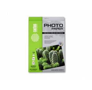 Cactus CS-GSA313020 Фотобумага A3 / 130г / м2 / 20л. глянцевое самоклей. для струйной печати