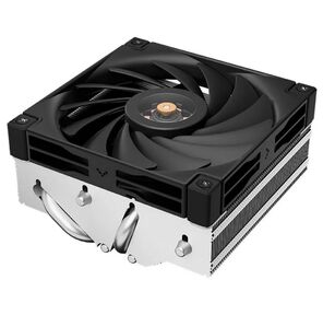 DEEPCOOL AN400 LGA1700 / 1200 / 115X / AM5 / AM4 низкопрофильный 52, 5 mm  (27шт / кор,  TDP 150W,  PWM,   Fan 120mm,  4 тепл. Трубок,  Copper Base,  White LED,  черный) RET