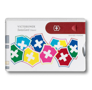 Швейцарская карта SwissCard "VX Colors"  /  дизайн рукояти "цвета Victorinox"