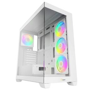Корпус для ПК Case Ocypus Gamma C72 WH ARGB ATX  /  win  /  white  /  4 ARGB fans  /  no PSU  /  Tempered Glass
