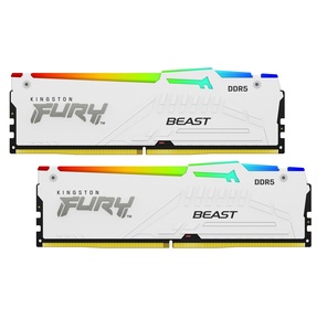 Память оперативная /  Kingston 32GB 5600MT / s DDR5 CL40 DIMM  (Kit of 2) FURY Beast White RGB XMP