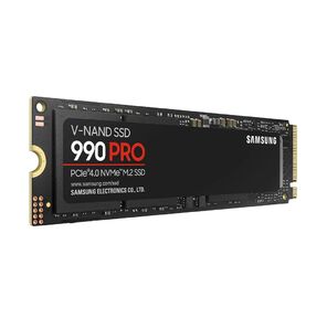 Samsung SSD 990 PRO,  1TB,  M.2 (22x80mm),  NVMe 2.0,  PCIe 4.0 x4,  V-NAND TLC,  R / W 7450 / 6900MB / s,  IOPs 1 200 000 / 1 550 000,  TBW 600,  DWPD 0.33  (12 мес.)