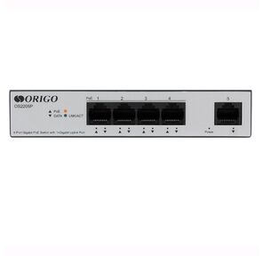 ORIGO OS2205P / 60W / A1A Неуправляемый PoE-коммутатор 4x1000Base-T PoE+,  1x1000Base-T,  PoE-бюджет 60 Вт