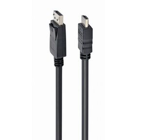 Кабель Cablexpert Кабель DisplayPort->HDMI Cablexpert CC-DP-HDMI-1M 1м,  20M / 19M,  черный,  экран,  пакет  (CC-DP-HDMI-1M)  (079990) {100}