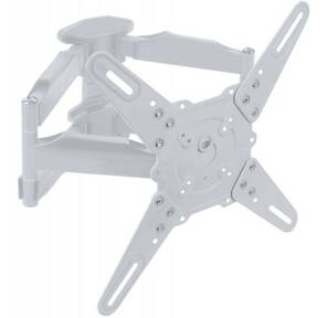 Kromax ATLANTIS-45 white,  Кр. стал. наст. для TV 22"-65",  max 45 кг,  5 ст св.,  нак. +5°-15°,  пов. 160°,  от ст. 55-470 мм,  max VESA 400x400 мм