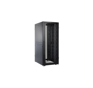 Шкаф серверный ПРОФ напольный 42U  (800x1000) дверь перфор. 2 шт.,  черный,  в сборе