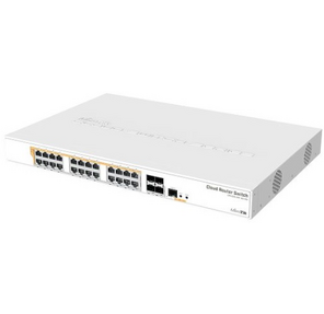MikroTik CRS328-24P-4S+RM Коммутатор с поддержкой PoE,  802.3af / at,  4 SFP / SFP+,  24 x 1000Mbit
