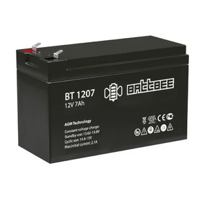 Аккумуляторная батарея Delta BT 1207 напряжение  12 / 7В,  емкость 151х65х100Ач  (167х175х126mm)