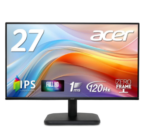 27'' ACER EK271Gbmix IPS,  1920x1080,  1ms,  250cd,  120Hz,  1xVGA + 1xHDMI (1.4) + SPK + Audio In / Out,  Speakers 2Wx2,  sync: FreeSync,  Vesa:100x100