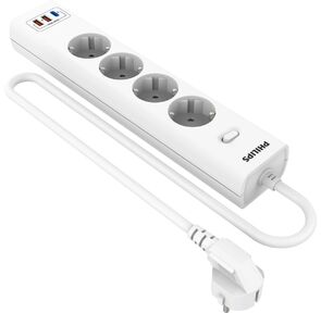 Philips CHP4346WA / 51 Сетевой фильтр 2м  (4 розетки) белый  (коробка)