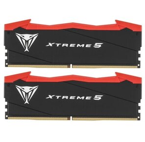 Memory Module PATRIOT Viper Xtreme 5 Gaming DDR5 Общий объём памяти 32Гб Module capacity 16Гб Количество 2 Множитель частоты шины 38 1.45 В RGB черный PVX532G82C38K