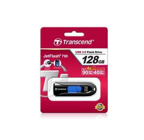 Флеш накопитель 128GB Transcend JetFlash 790,  USB 3.0,  Черный / Синий