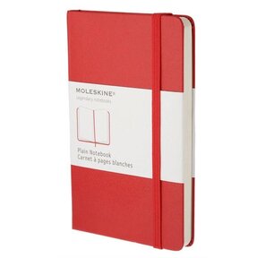 Блокнот Moleskine CLASSIC QP012R Pocket 90x140мм 192стр. нелинованный твердая обложка фиксирующая резинка красный