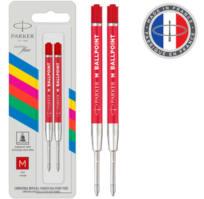 Стержень шариковый Parker QuinkFlow Basic Z09  (CW2166545) M 1мм красные чернила блистер  (2шт)