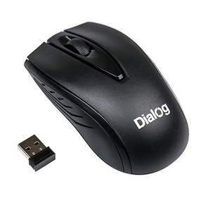 Мышь MROC-17U Dialog Comfort RF 2.4G Optical - 3 кнопки + ролик прокрутки,  USB,  черная