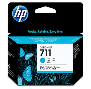 HP 711 3-Pack 29-ml Cyan Ink Cartridge